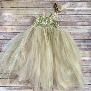 ONE SHOULDER SEQUIN PARTY DRESS SZ 6